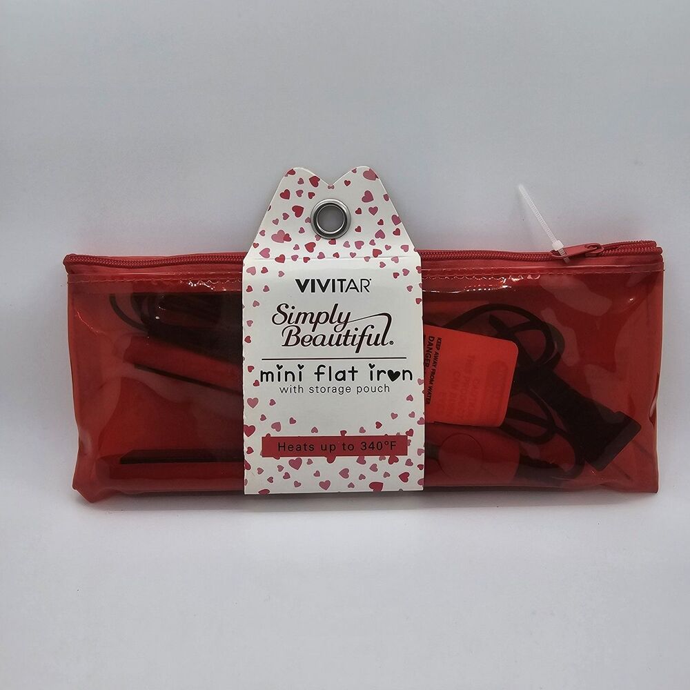 Vivitar "Simply Beautiful" mini flat iron designed for trave